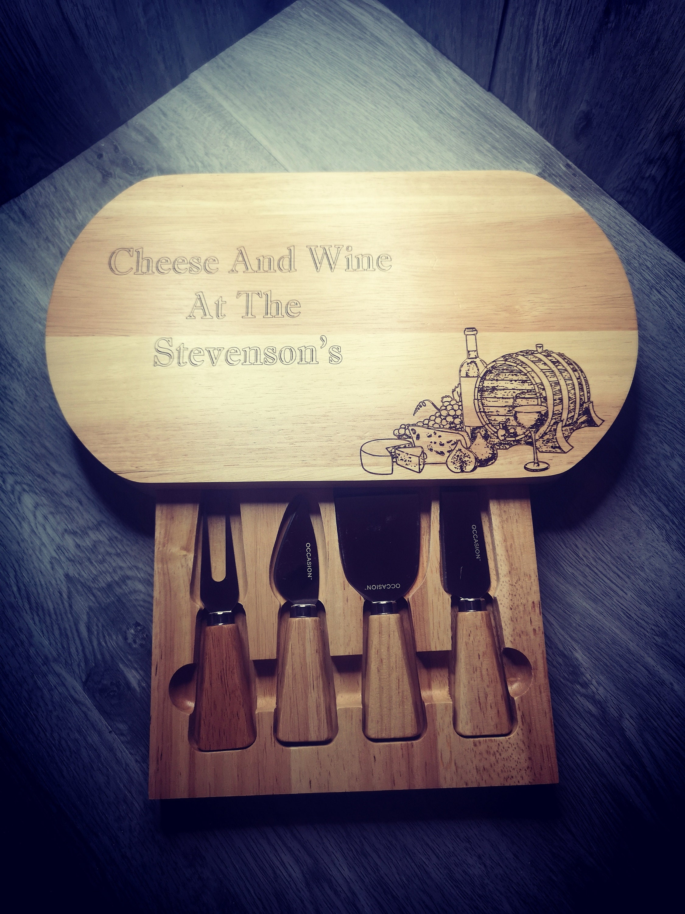 Gran tabla de queso personalizada Etsy