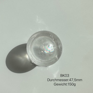 Rainbow Rock Crystal Ball- Clear Quartz- Crystal Ball- Atlantis Lemurian Quartz- Healing Stone- Witch Ball-Love-Luck