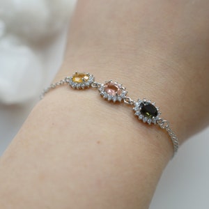 Filigree tourmaline bracelet made of silver, raw tourmaline, lucky charm, natural stone, crystal, wish bracelet lucky charm protection