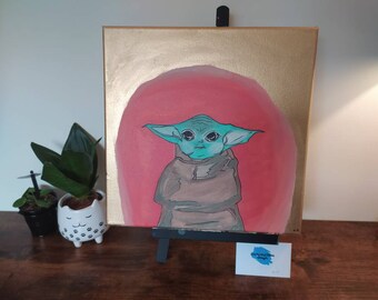 Peinture De Yoda Etsy Peinture De Yoda Etsy
