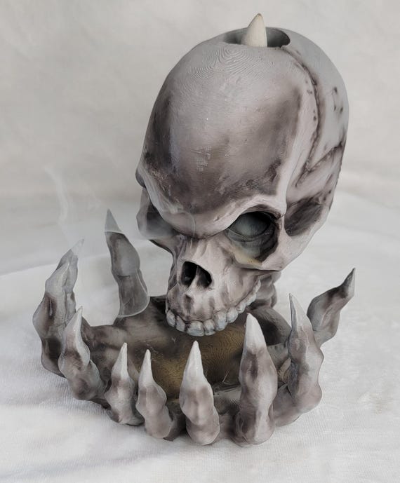 The Phantom Skull Backflow Burner for incense