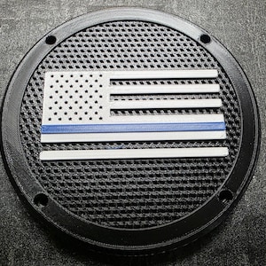 US flag Police, Fire, Military custom speaker covers (pair) you – Custom Colors | High-Durability ABS Cars, Motorcycle, Boats, Atv, & more.
