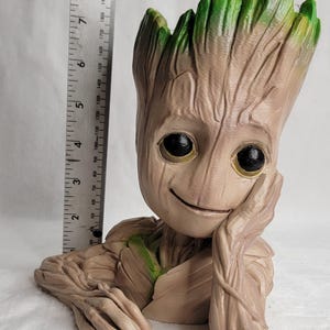 Handpainted Baby Groot Desk Organizer: Guardians of the Galaxy PLA Caddy
