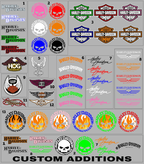 Harley Motorcycle Decal – Premium UV-Resistant Sticker for Windshield, Tank, or Fenders | Custom Emblem Accessory