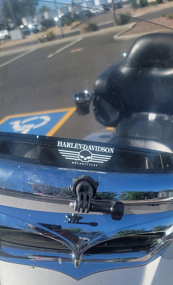 Harley Windshield Decal – High Quality UV-Resistant 3D raised  Sticker | Motorcycle Windshield Graphic | Custom Harley Accessory