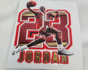 Jordan 23 Basketball Decal | Premium 3D raised UV Sticker for Sports / Basketball Fans