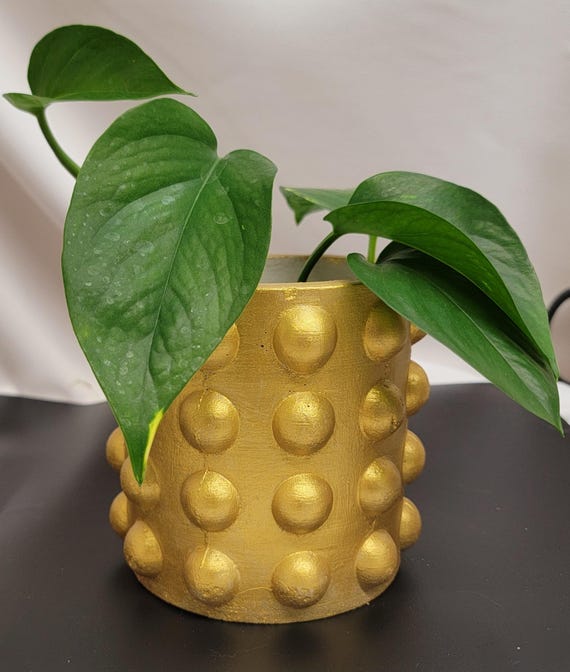 Handmade Cement Planter (bubble)– Modern Concrete Pot for House Plants, Succulents, Cactus, Indoor & Outdoor Décor