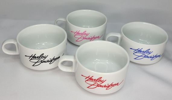 Harley Davidson Inspired Mugs | Teacups Motorcycle Lover Coffee / Tea Cups