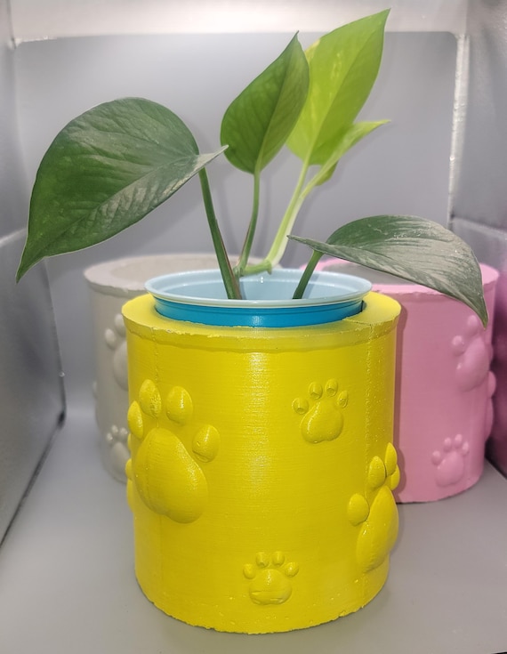 Handmade Cement Planter (Dog Paw)– Modern Concrete Pot for Succulents, Cactus, Indoor & Outdoor Décor