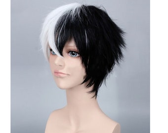 Black And White Wig Etsy Black And White Wig Etsy