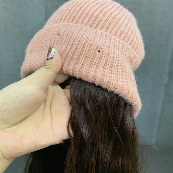 Knitted Wig Hat. Wig Cap. Wig With Hat 