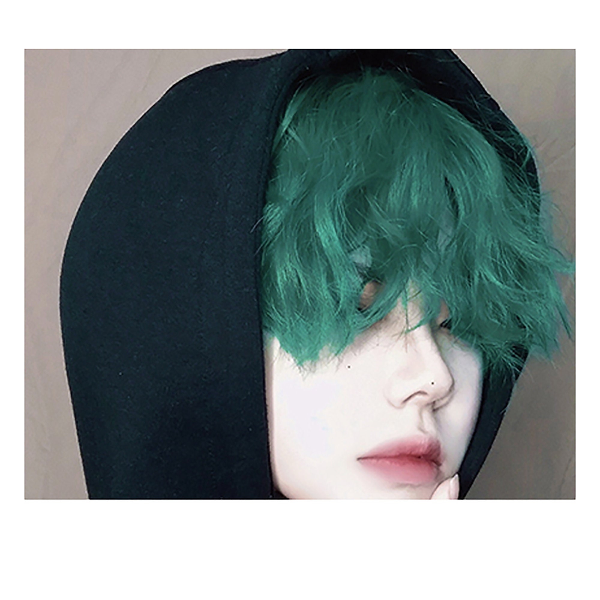 Sea Foam Green Wigshort Straight Wig Fashion Personality Wig Etsy