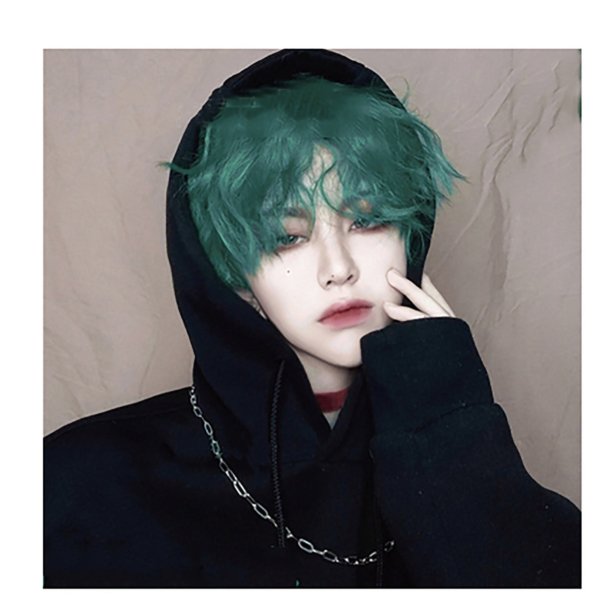 Sea Foam Green Wigshort Straight Wig Fashion Personality Wig Etsy