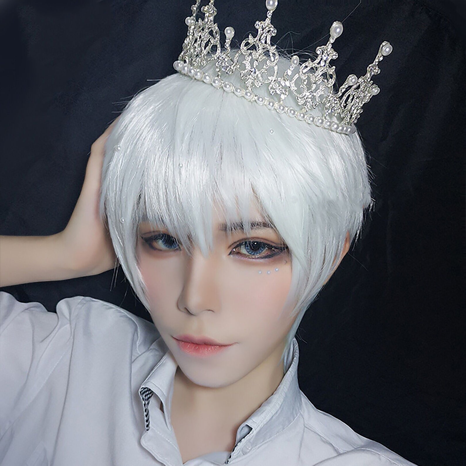 Harajuku Men's Wigs Cos Wigs Cosplay White Wigs Natural Etsy