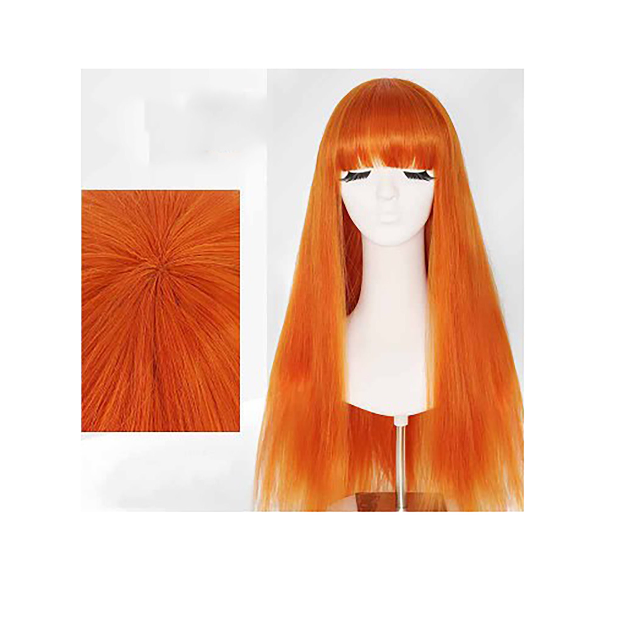 25 Inch High Temperature Filament Hair Bangs Long Straight Hair Soft Natural Color Style Cosplay Easy To Wear Clean Manage | Red And White Long Straight Hair Wig With Bangs And High 25 Inch High Temperature Filament Hair Bangs Long Straight Hair Soft Natural Color Style Cosplay Easy To Wear Clean Manage | Red And White Long Straight Hair Wig With Bangs And High