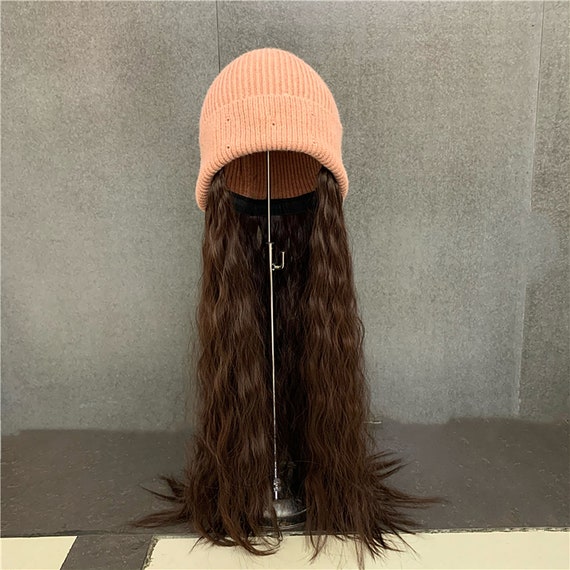 Knitted Wig Hat. Wig Cap. Wig With Hat 
