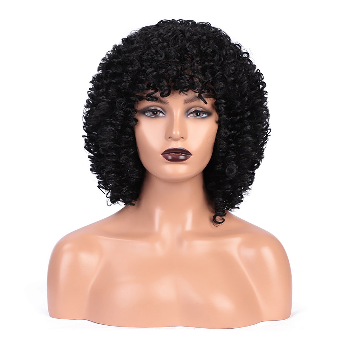 African Curly Wig Short Curly Wigs Explosion Wig Realistic Etsy
