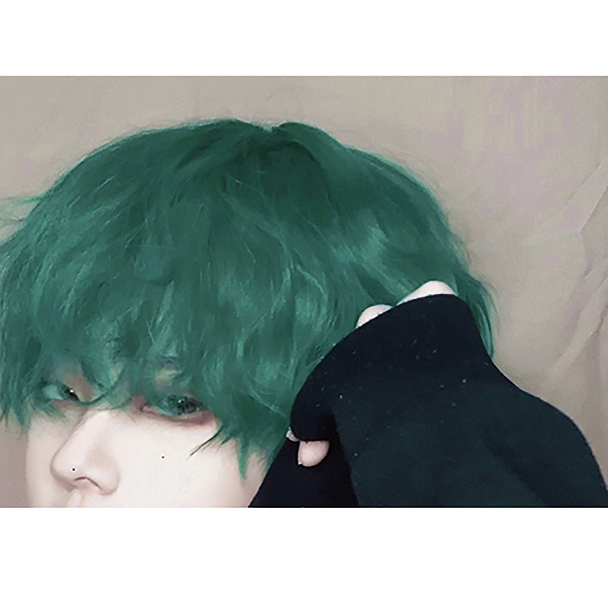 Sea Foam Green Wigshort Straight Wig Fashion Personality Wig Etsy