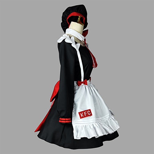 Genshin Impact KFC Costume, lolita maid outfit,Lolitafashion Dress,Women Cosplay Dress,French Maid Costume, Plus Size Uniform,Anime buy Costumes