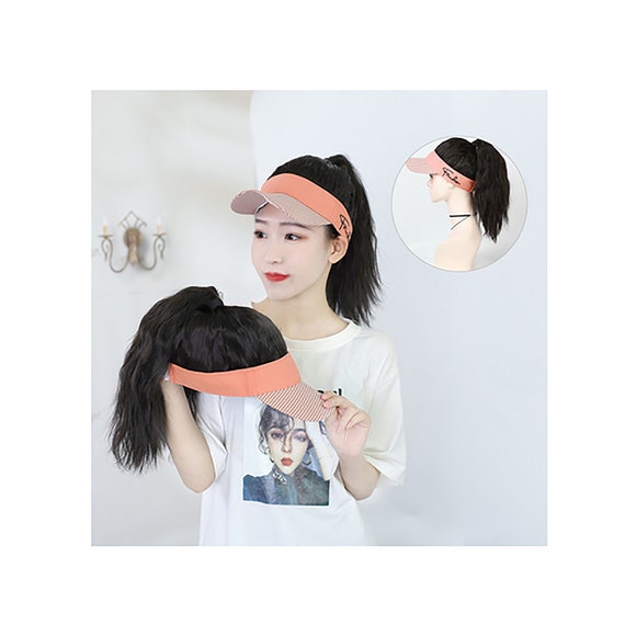 Hat with wig, Hair attached for women, wig hat human, Hat With curly wig, short Hair wig, baseball cap, sport Cap, Cap wigs, Caps for Summer