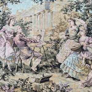2x5 French Tapestry, Vintage Tapestry, Medieval Tapestry, Authentic Tapestry, Home Decor Tapestry/Wall Hanging 140 x 65 cm FREE SHIP
