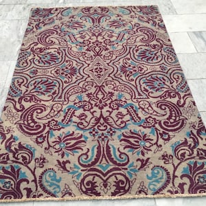 4x6 High Quality Afghan Rug, Boho Rug, Floor Rug, Modern Rug, Living Room Rug, Afghan Chobi Rug, Hand Knotted Rug, Turkish Rug, 185x123 cm