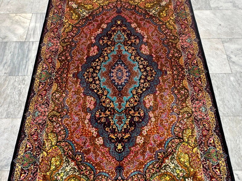 Recycled Silk Sari Rug - 180 x 121cm Recycled Silk Sari Rug - 180 x 121cm
