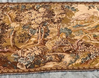 2x5 Vintage French Tapestry Medieval Pictorial Medium Size Tapestry Best for Wall Decor, 148 x 70 cm Low Price FREE SHIPPING