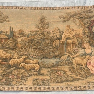 2x5 French Tapestry, Vintage Tapestry, Medieval Tapestry, Authentic Tapestry, Home Decor Tapestry/Wall Hanging 150 x 69 cm FREE SHIP