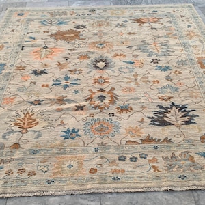 8x10 Afghan Rug High Quality Handmade Khurjeen Rug, Best Home Decor Boho Rug Oushak Design Modern Chobi Rug 300 x 252 cm