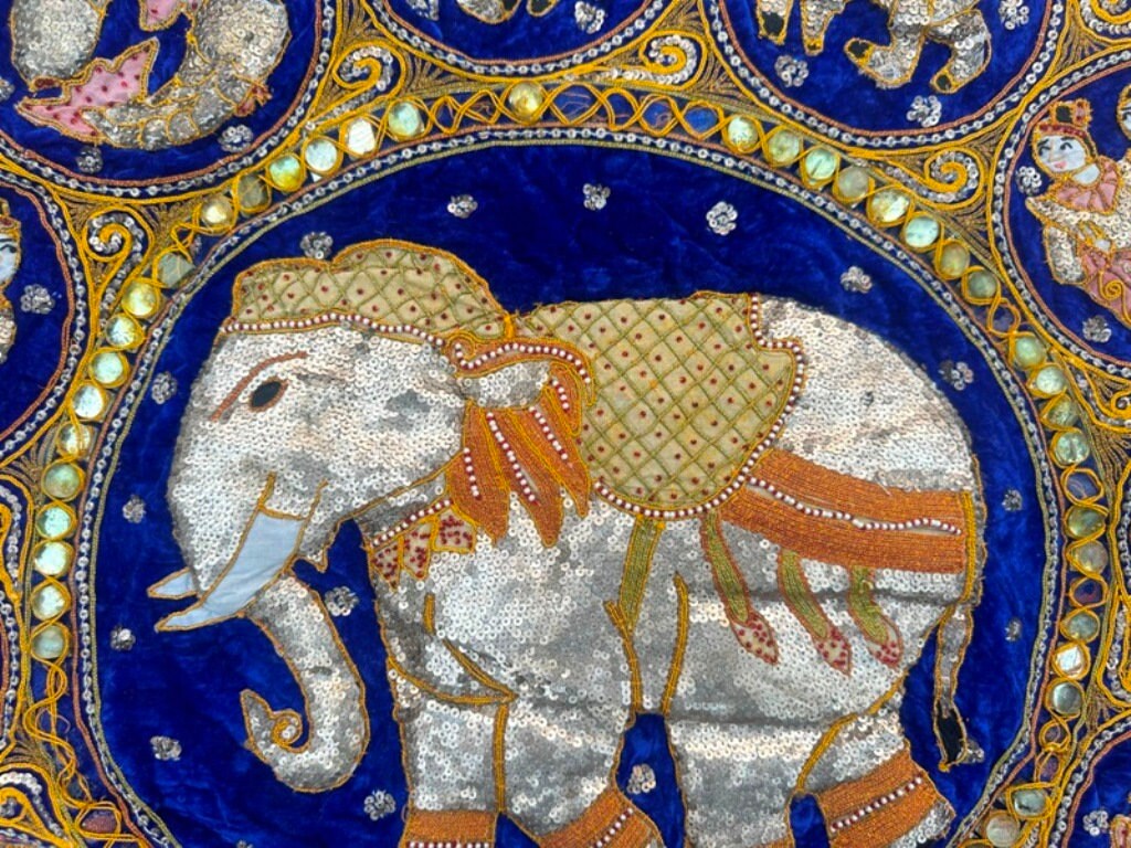 Indian tapestry elephant sale