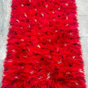 3x4 Vintage Swedish Rya Rug Scandinavian Rug, Rya Rug, Soft Rug, Bedroom Rug Beautiful Fluffy Rug, Home Decor Rug, 130 x 80 cm FREE SHIP