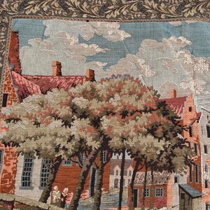 Tapisserie Française Vintage 2x4 – Décor Médiéval Romantique – Coton 100%