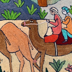 2x3 Aubusson Tapestry, Vintage Tapestry, Beautiful Tapestry, French Tapestry, Medieval Tapestry, Home Decor Tapestry, 88 x 60 cm FREE SHIP