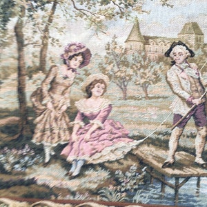 2x5 French Tapestry, Vintage Tapestry, Medieval Tapestry, Authentic Tapestry, Home Decor Tapestry/Wall Hanging 152 x 53 cm FREE SHIP