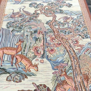 5x7 französischer Wandteppich, Vintage mittelalterlicher Wandteppich, Antiker Wandteppich, Wohnkultur Tapisserie/Wandbehang, 202 x 145 cm KOSTENLOSER VERSAND