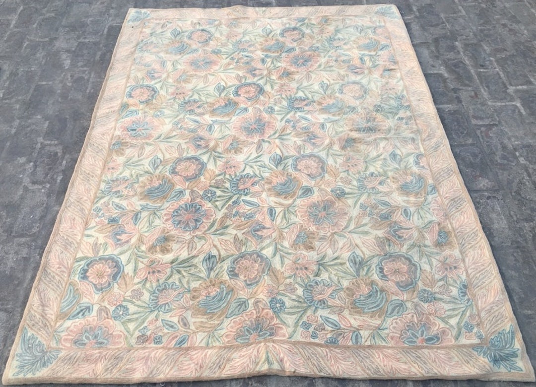 5x7 Aubusson Rug Vintage Area Rug French Style Handmade - Etsy