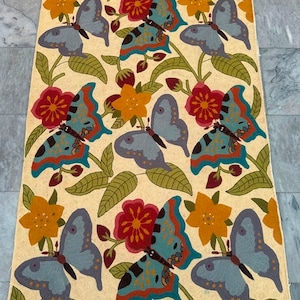 3x5 ft Aubusson Rug Vintage Handmade Floral French Style Rug Amazing Chain Stitch Needle Point Rug Home Decor Rug 150 x 90 cm FREE SHIPPING