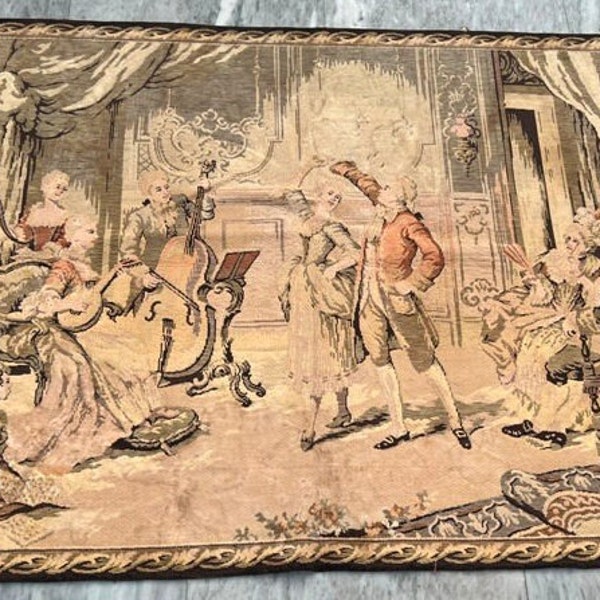 4x6 19th Century Antique Tapestry, Large Tapestry, French Tapestry, Natural Scene Tapestry, Home Decor Tapestry/Wall Hanging, 170 x 125 cm