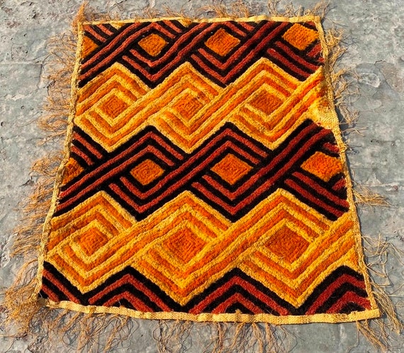 2x3 Cheap Price Vintage African Kuba Showa Cloth Raffia Textile African Tribal Cloth Natural Woven Raffia Handmade Fabric 80 Cm X 65 Cm Etsy