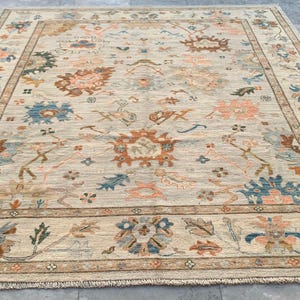 9x12 Afghan Rug High Quality Handmade Khurjeen Rug, Best Home Decor Boho Rug Oushak Design Modern Chobi Rug 359 x 281 cm