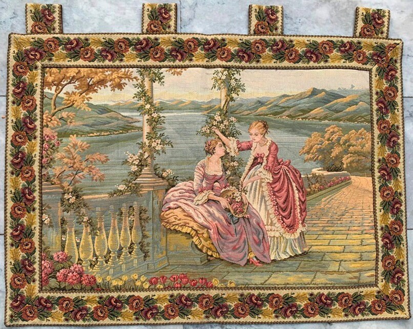 2x3 French Tapestry, Vintage Tapestry, Stunning Tapestry Authentic Tapestry, Home Decor Tapestry/Wall Hanging 85 x 62 cm FREE SHIP