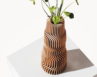 Aloe | Vase Dried Flowers | Original gift | printed in natural wood | Original Mother's Day gift!