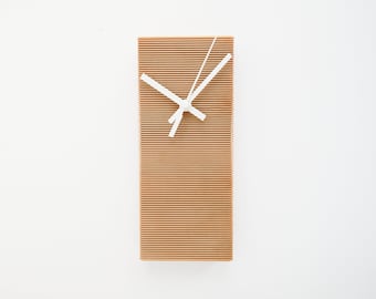 HOVET | Reclaimed Wood Wall Clock: Minimalist and Geometric Design | modern wall clock | Scandinavian clock