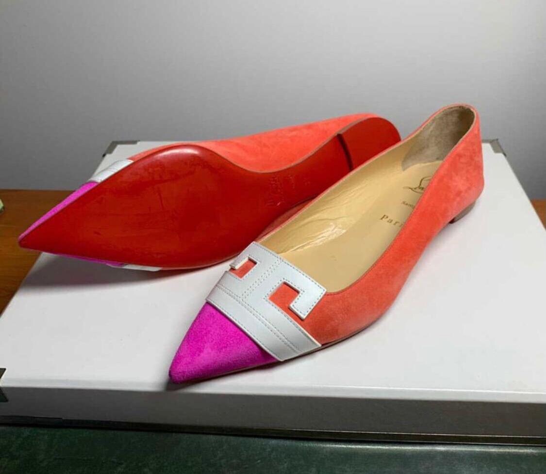 louboutin mesh flats