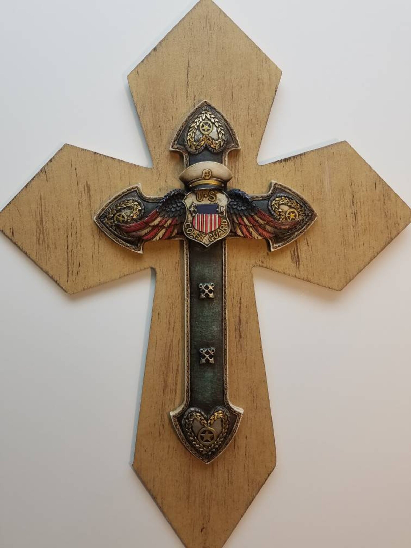 Coast Guard Military Wall Cross Wall Decor Christian wall Etsy