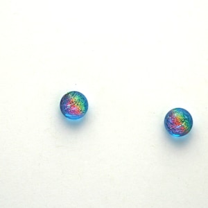 Dichroic Fused Glass Earrings Handmade on Maui