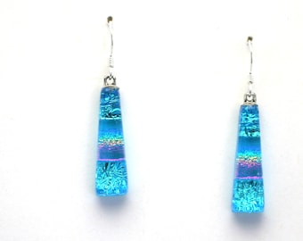 Dichroic Glass Earrings Handmade on Maui