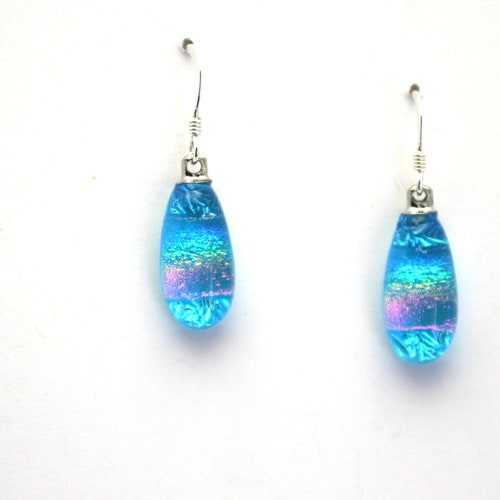 Dichroic Glass Earrings Handmade on Maui - Etsy