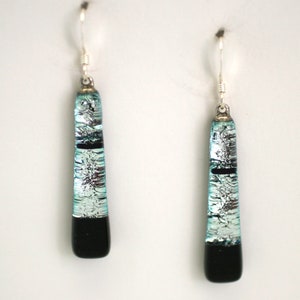 Dichroic Fused Glass Earrings Handmade on Maui Hawaii